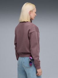 Толстовка женская Puma CLASS Half-Zip Crew фиолетовая 68813888 изображение 3