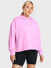 Толстовка женская Under Armour UA Rival Terry OS Hoodie розовая 1382736-638 изображение 2