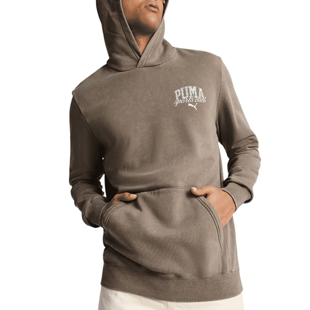 Толстовка мужская Puma PUMA CLASS Hoodie коричневая 68464193