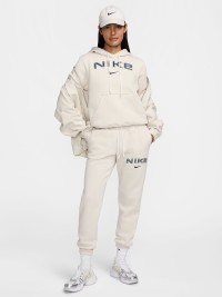 Толстовка женская Nike W NSW PHNX FLC STD PO LOGO HDY бежевая HM9751-104 изображение 7