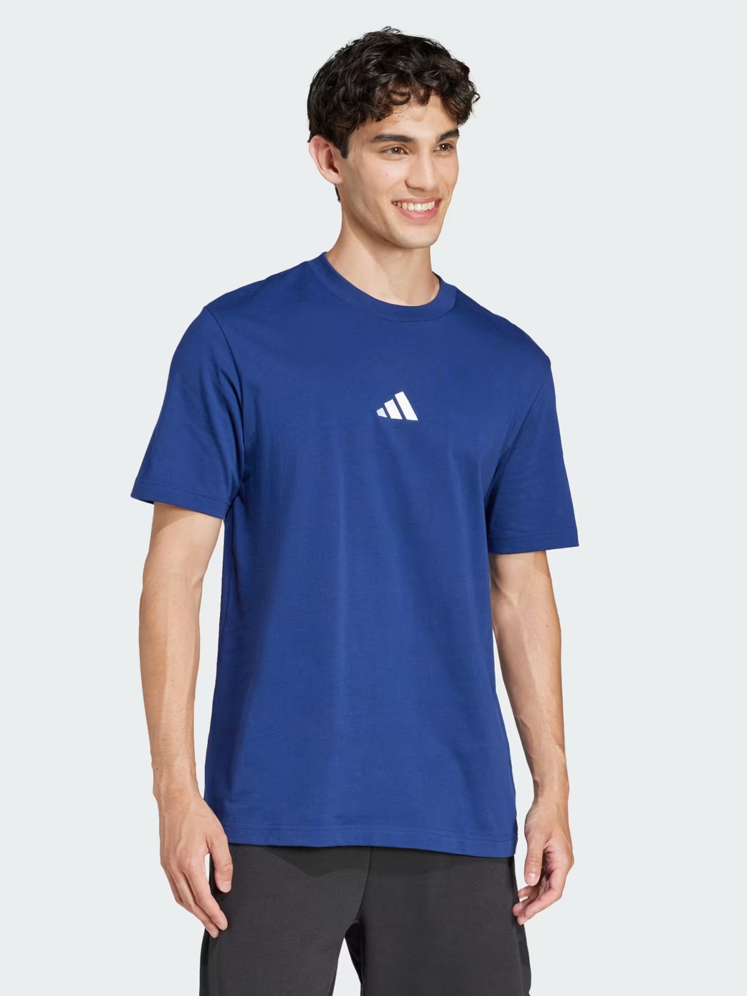 Футболка мужская Adidas M SL SJ T синяя JF1093 изображение 4