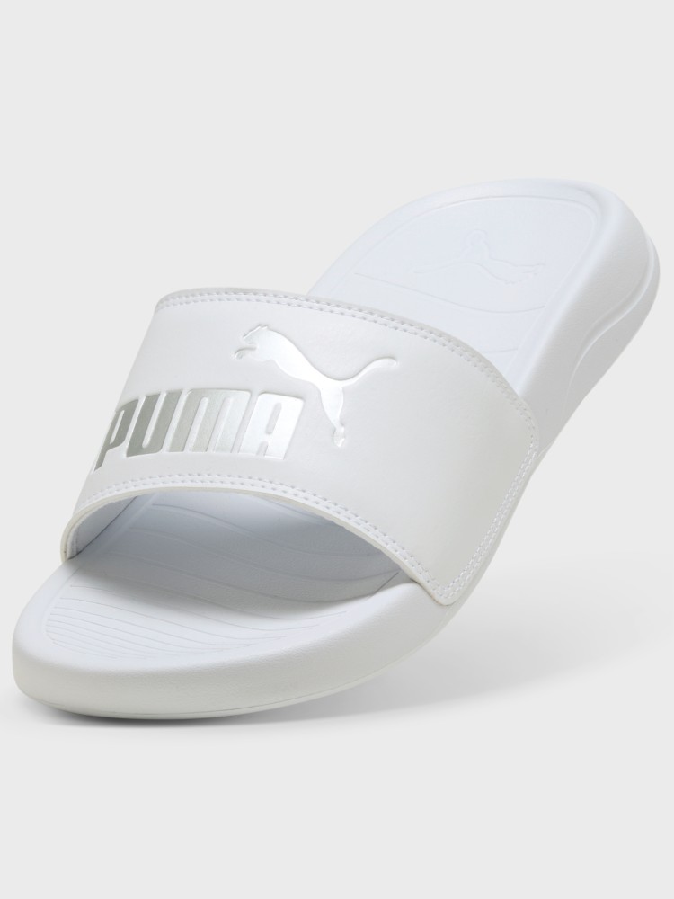Пляжная обувь женская Puma Popcat 20 Metallic Whisper белая 40485602 изображение 5