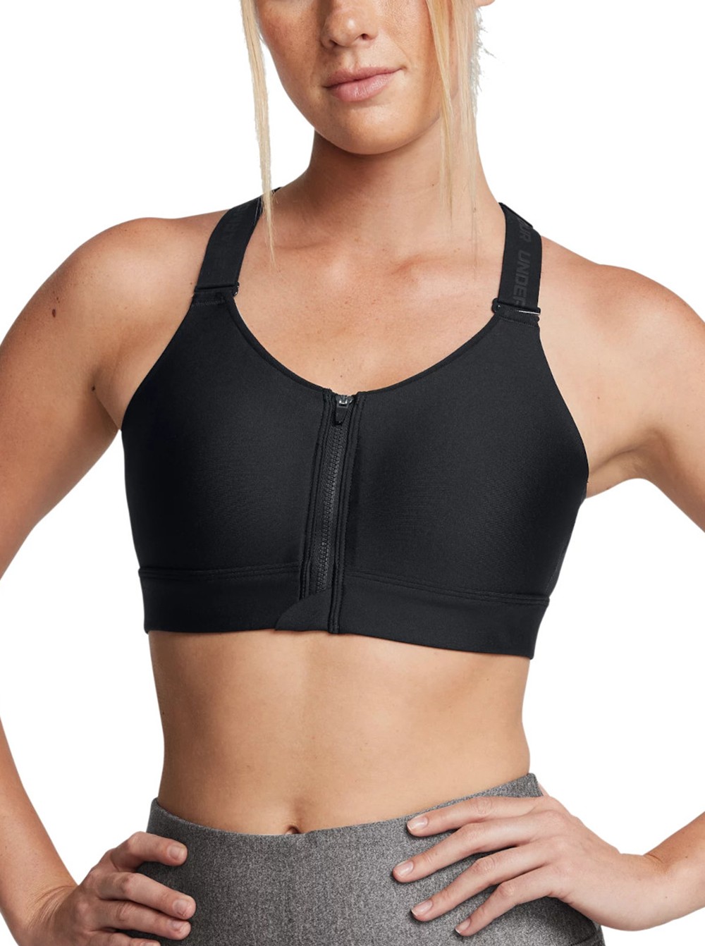 Бра женский Under Armour UA Infinity High Zip 2.0 Bra черный 1384118-002 изображение 2