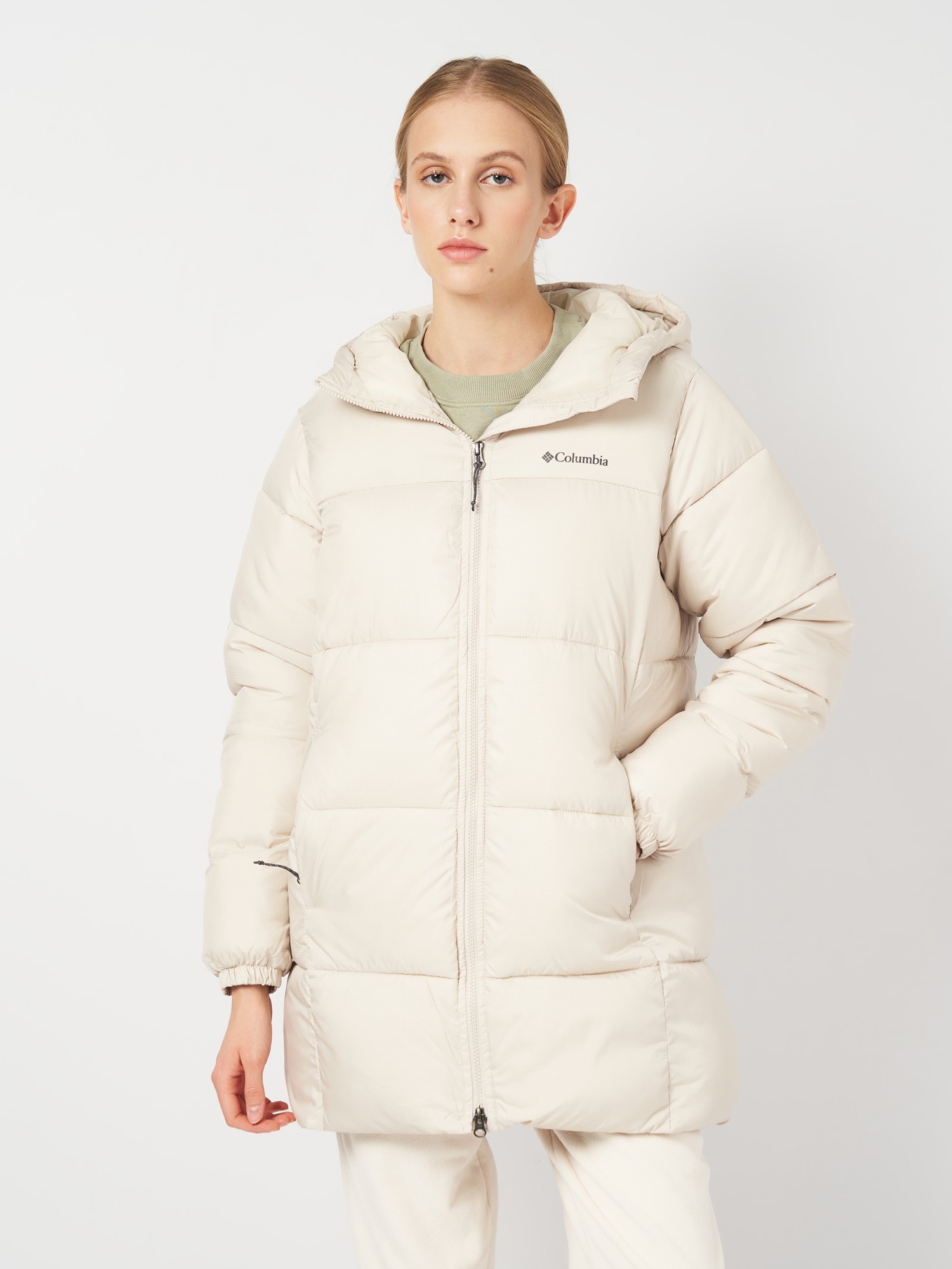 Куртка женская Columbia Puffect™ II Mid Hooded Jacket бежевая  2088471-278 изображение 2