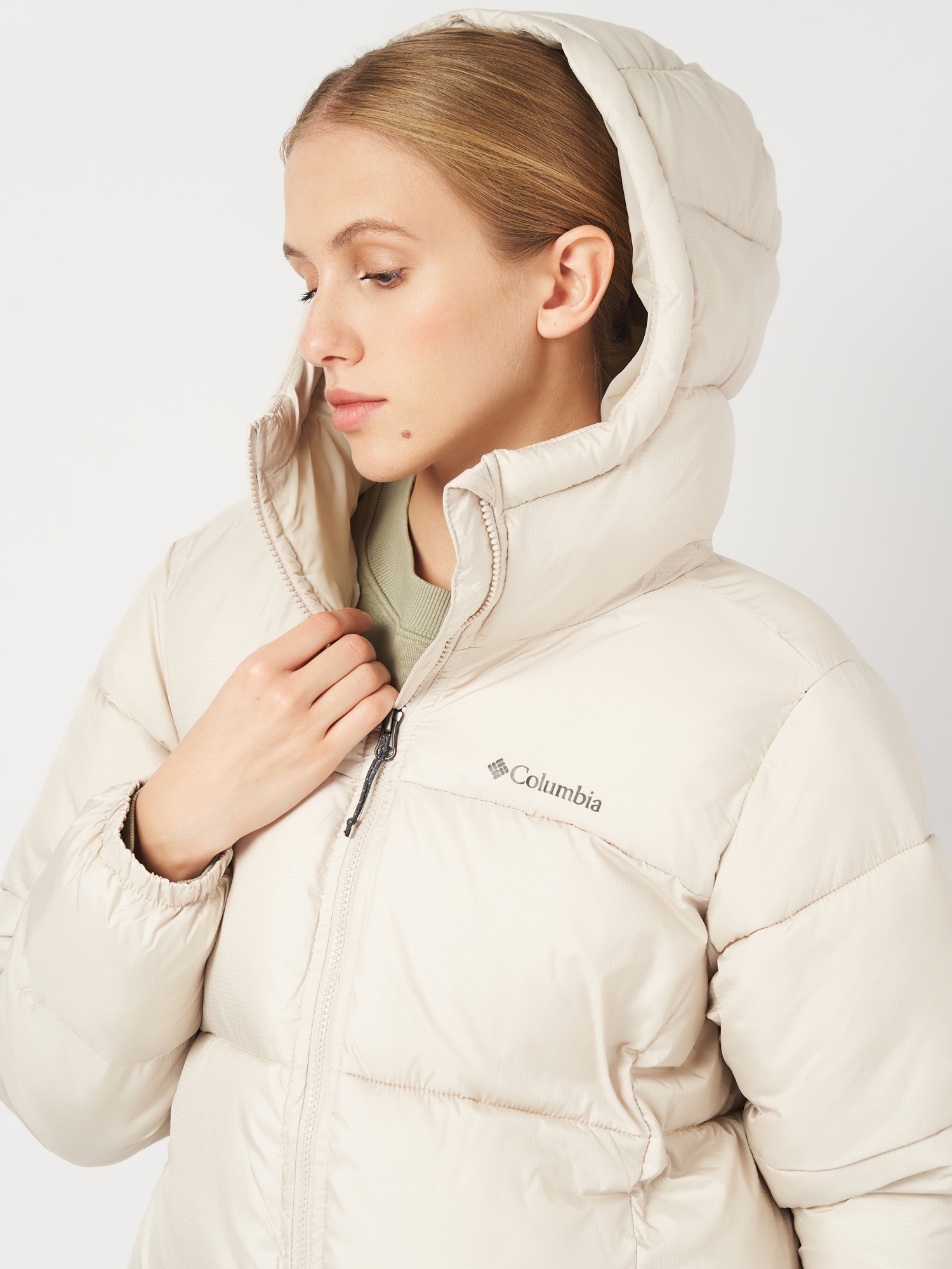Куртка женская Columbia Puffect™ II Mid Hooded Jacket бежевая  2088471-278 изображение 5