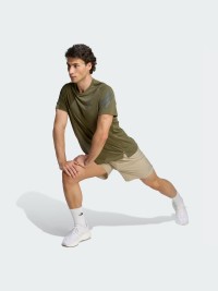 Шорты мужские Adidas Run Ess Short M хаки JZ7770 изображение 4