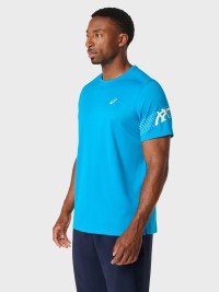Футболка мужская Asics ICON SS TOP голубая 2011D458-400 изображение 3