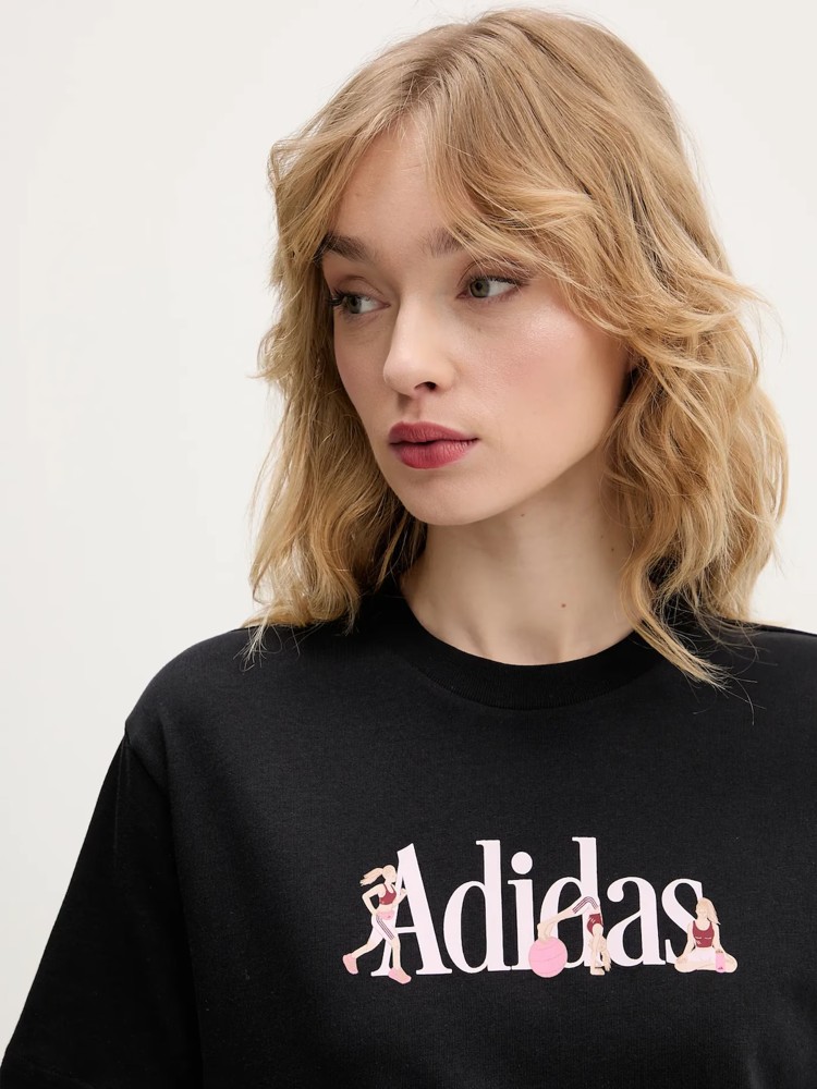 Футболка женская Adidas SOFT SPORT T черная JZ7894 изображение 5