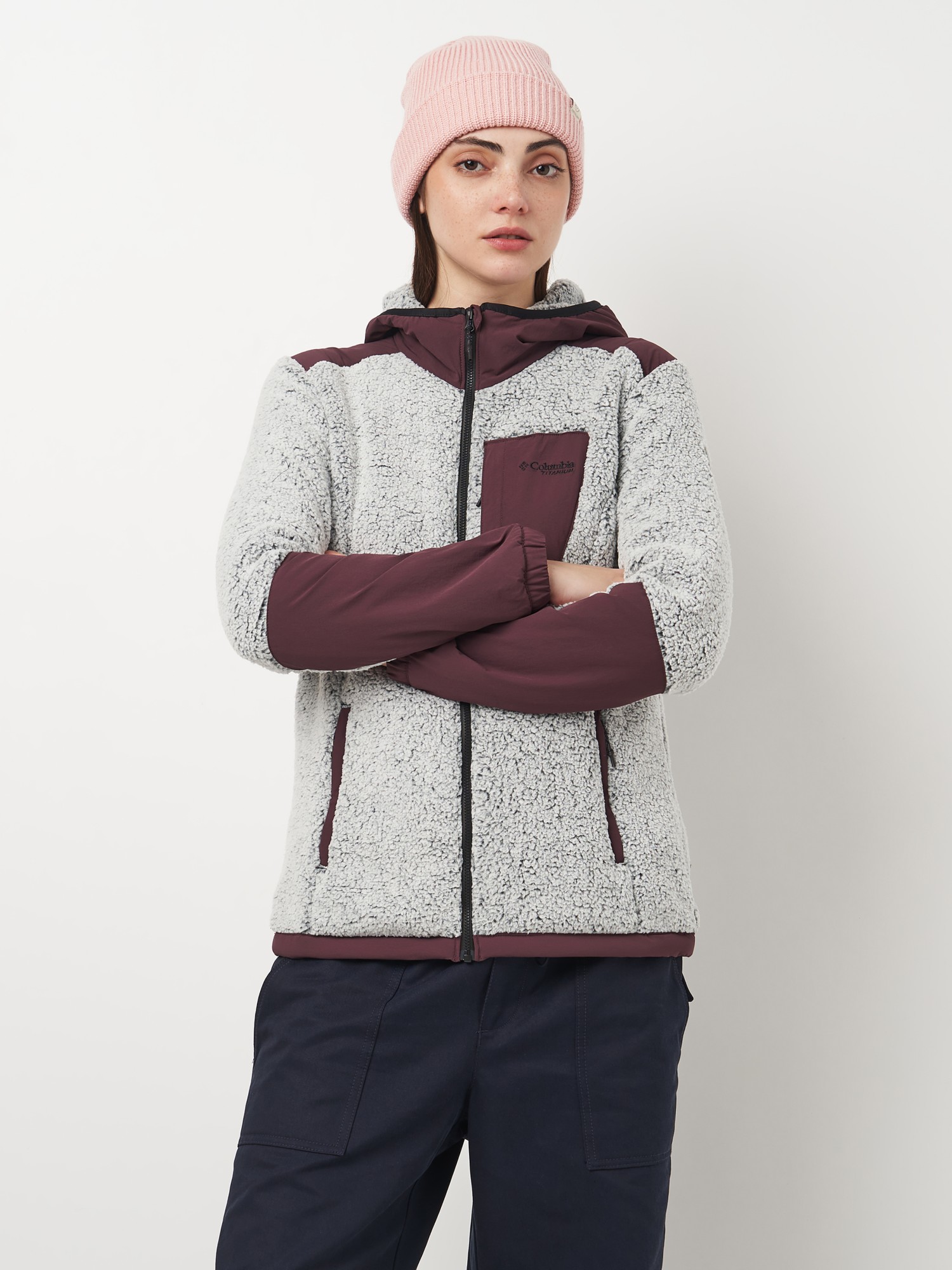 Джемпер женский Columbia ARCTIC CREST™ SHERPA FULL ZIP бордовый 2089031-607 изображение 2