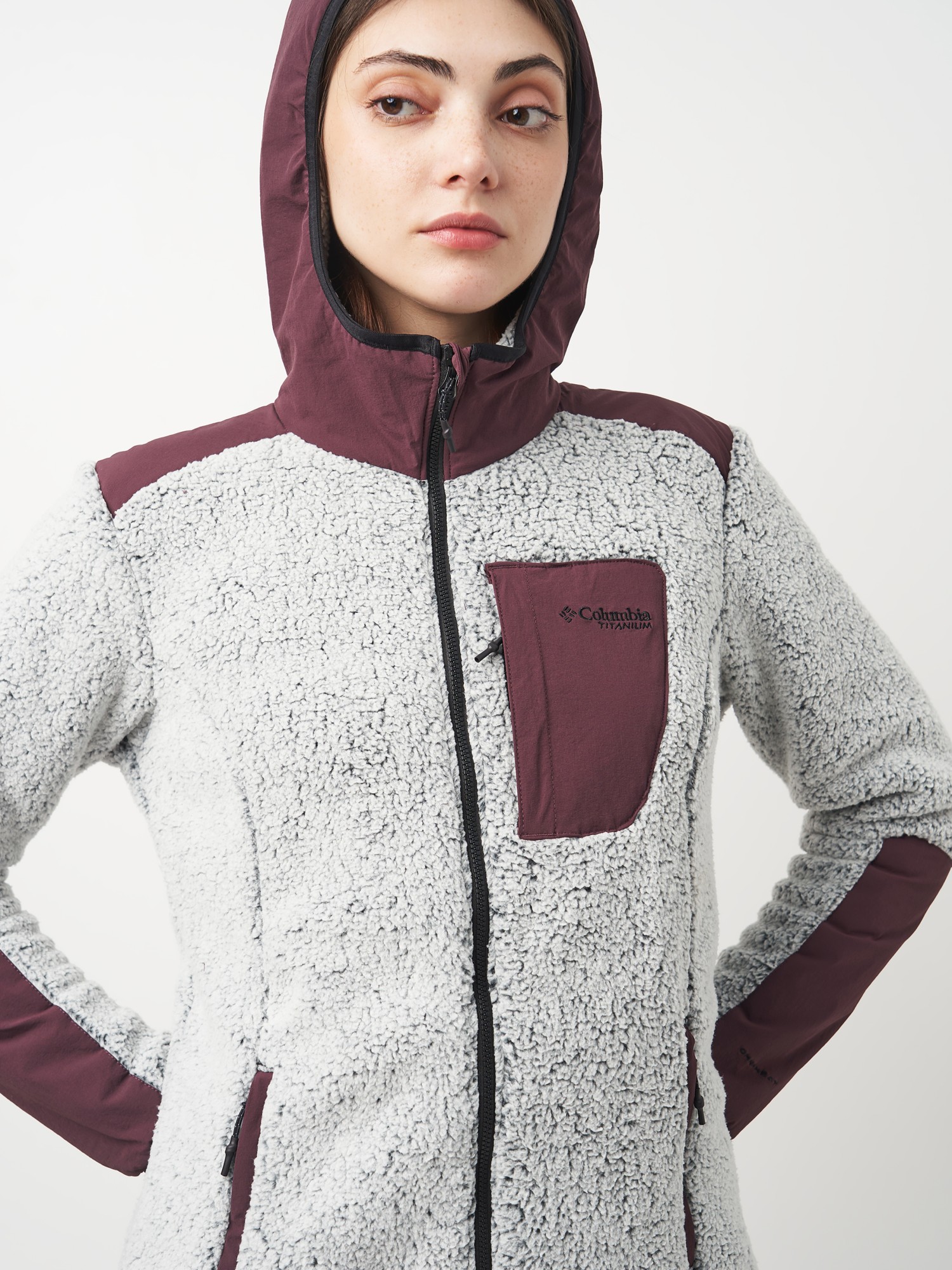 Джемпер женский Columbia ARCTIC CREST™ SHERPA FULL ZIP бордовый 2089031-607 изображение 5