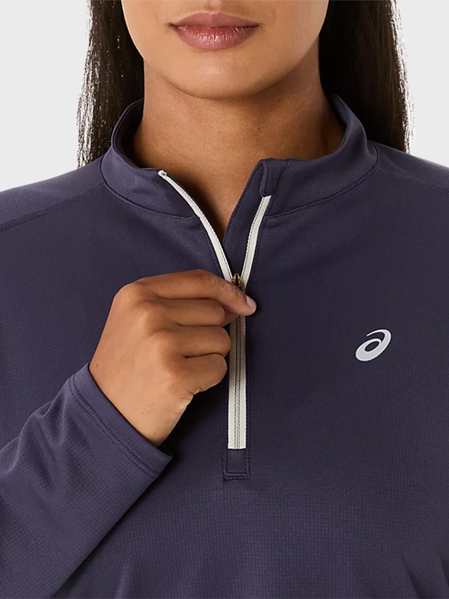 Футболка женская Asics ASICS ICON 1/2 ZIP LS TOP фиолетовая 2012D175-500 изображение 5