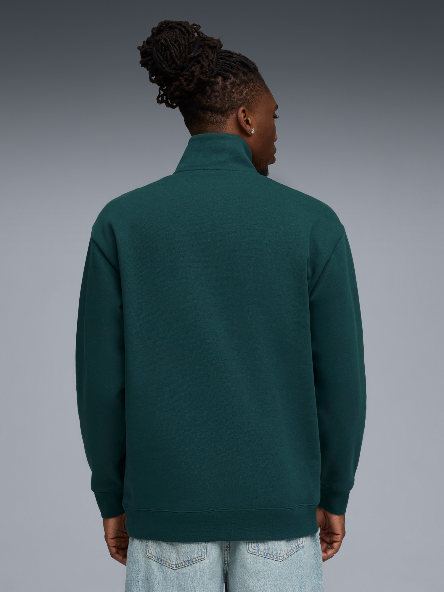 Толстовка мужская Puma CLASS Half Zip Sweater зеленая 68825275 изображение 3