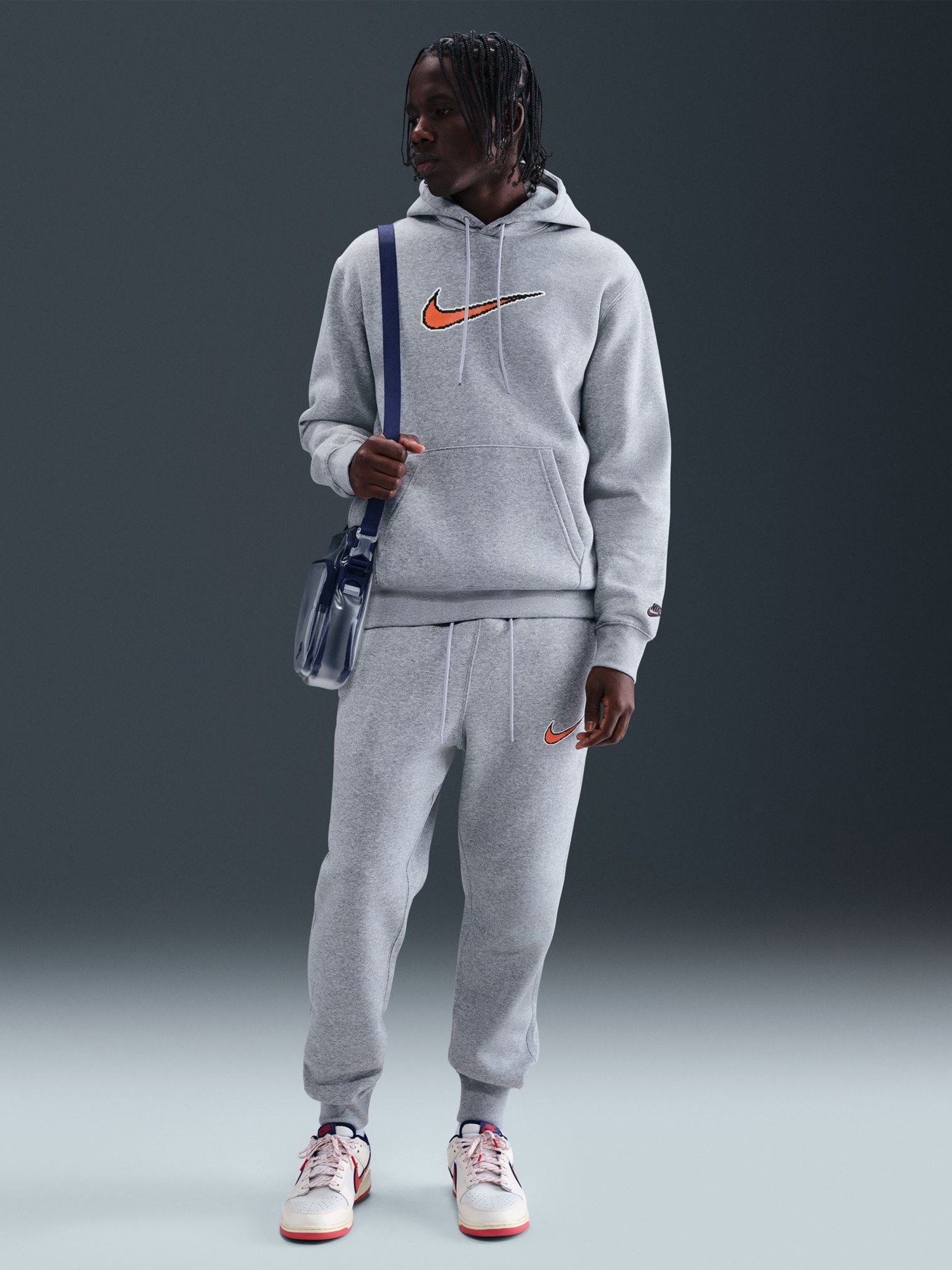 Толстовка мужская Nike M NK CLUB BB HDY NEO VARSITY серая HV0854-063 изображение 5