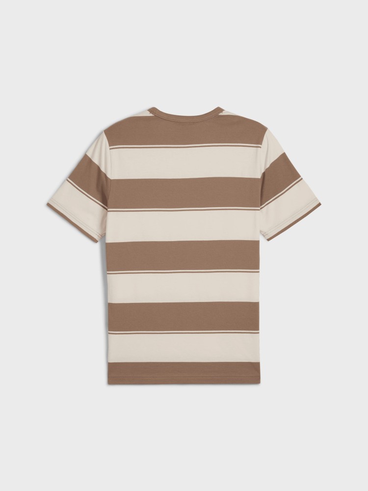 Футболка мужская Puma PUMA CLASS Striped Tee коричневая 68465793 изображение 3