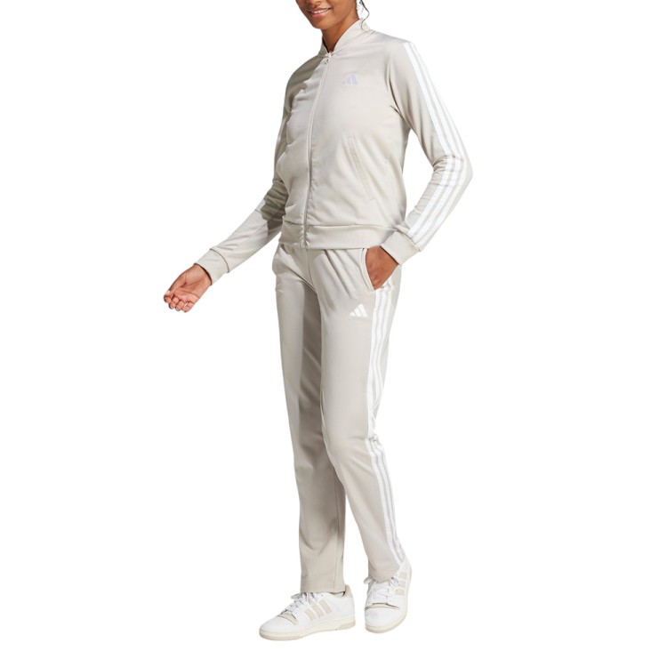 Костюм женский Adidas W ESS 3S TS молочный JD2686 изображение 1