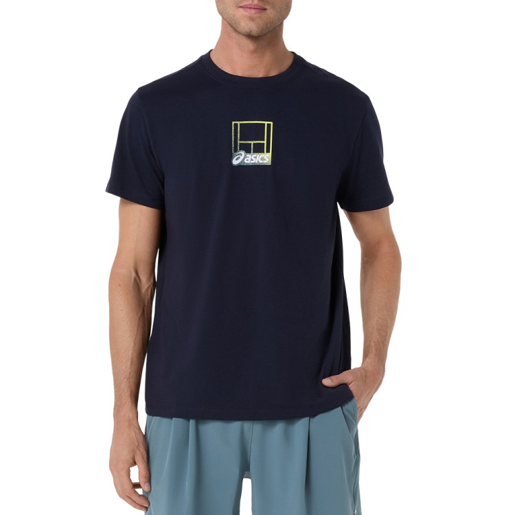 Футболка мужская Asics COURT CORE GRAPHIC TEE черная 2041A355-401 изображение 1