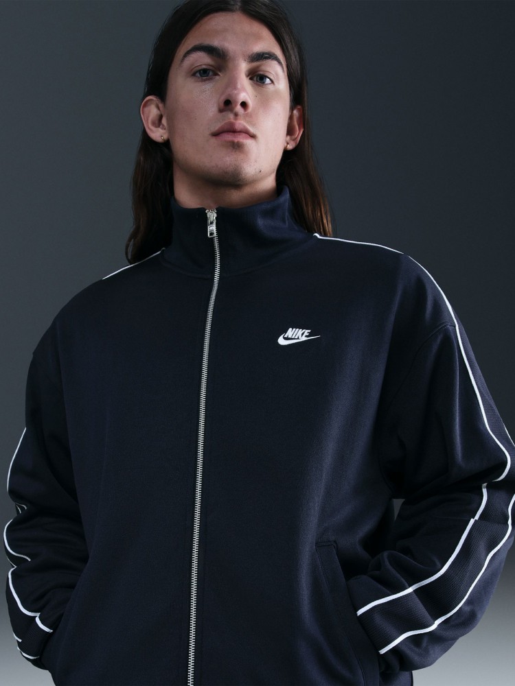 Толстовка мужская Nike M NK CLUB KNIT OS TRACK JACKET темно-синяя HV1417-451 изображение 2