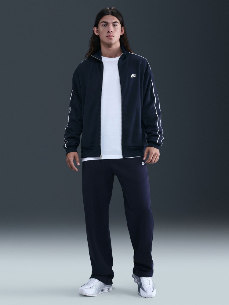 Толстовка мужская Nike M NK CLUB KNIT OS TRACK JACKET темно-синяя HV1417-451 изображение 5