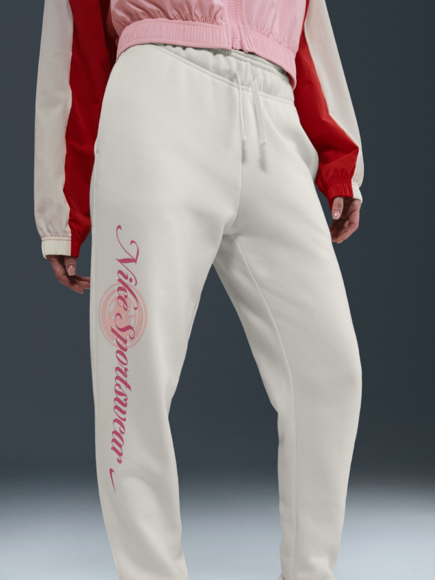 Брюки женские Nike W NSW CLUB FLC GX STD PANT молочные HV2346-133 изображение 2