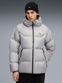 Куртка мужская Puma Hooded Down Puffer Jacket серая 68838263 изображение 2