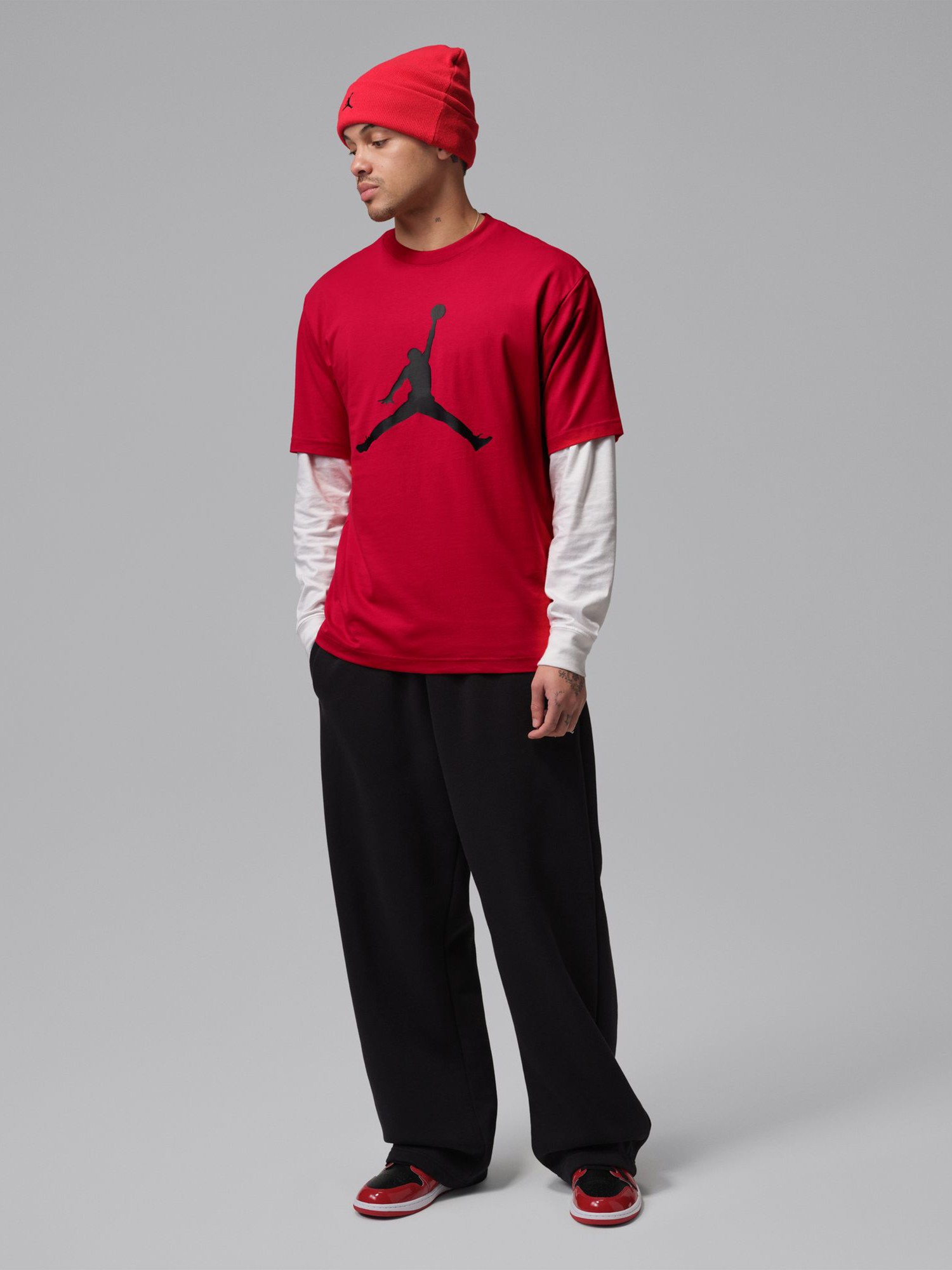 Футболка мужская Nike M J JUMPMAN SS CREW красная IF5568-687 изображение 6