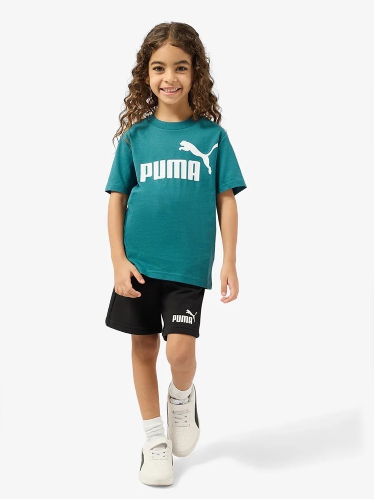 Футболка детская Puma ESS No. 1 Logo Tee B зеленая 68490641 изображение 5