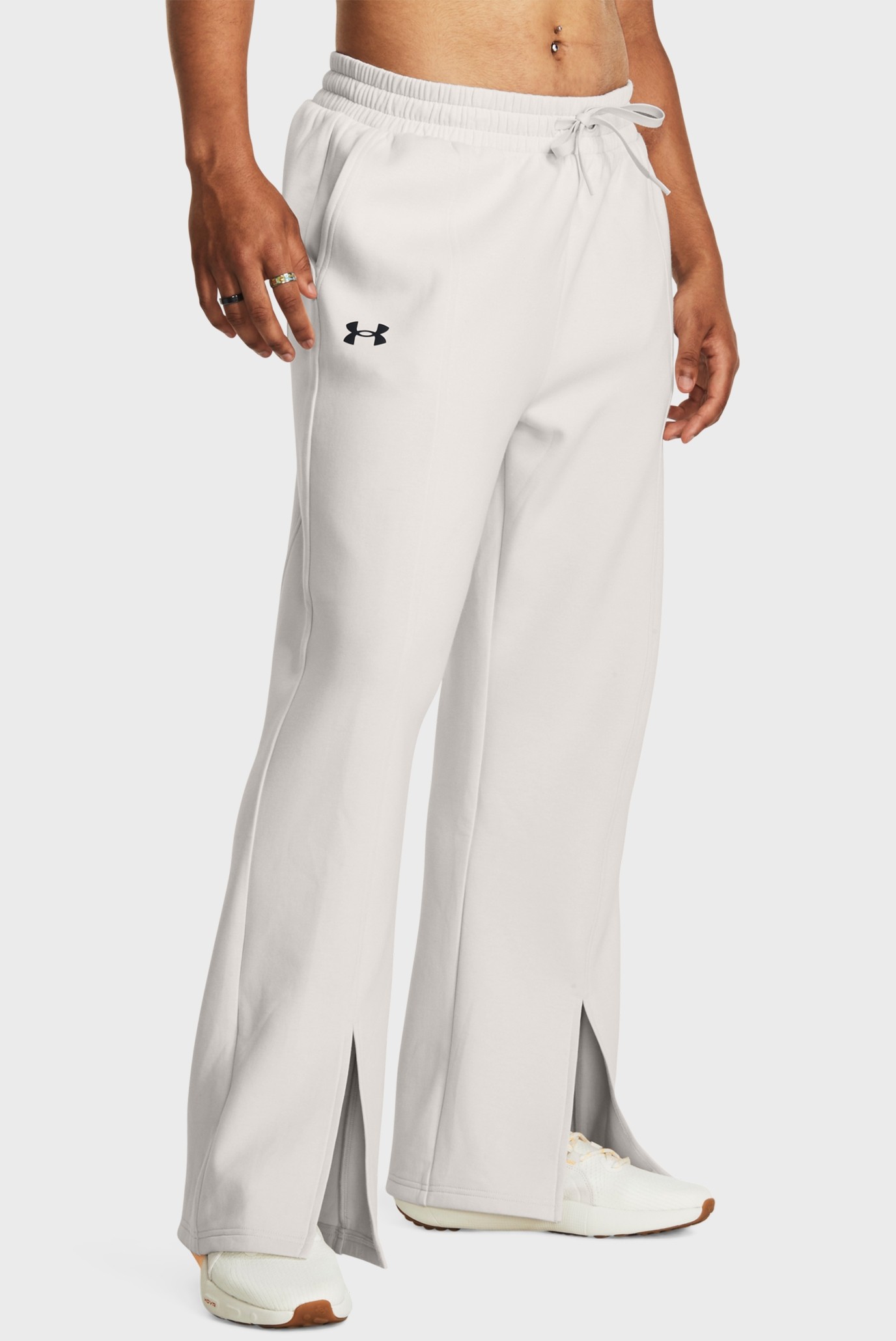 Брюки женские Under Armour Unstoppable Flc Split Pant белые 1379847-114 изображение 2