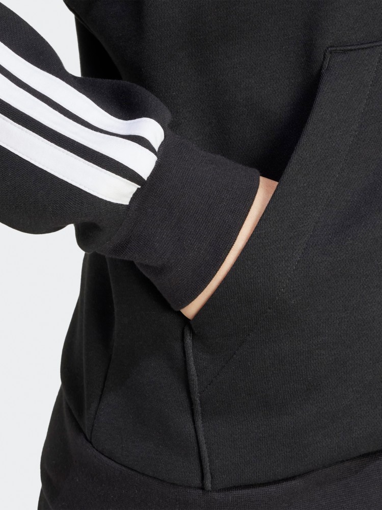 Толстовка женская Adidas W 3S FL FZ HD черная JE1283 изображение 6