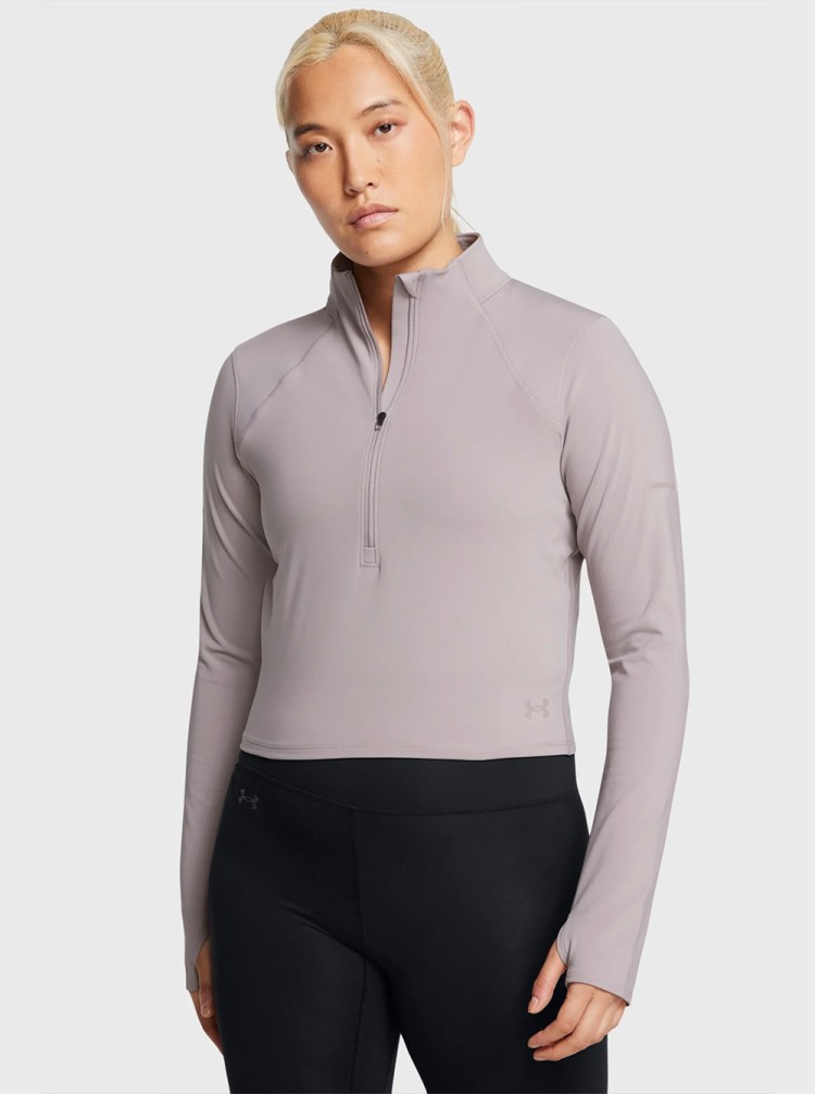 Футболка женская Under Armour UA Launch Elite Half Zip серая 1386338-015 изображение 2