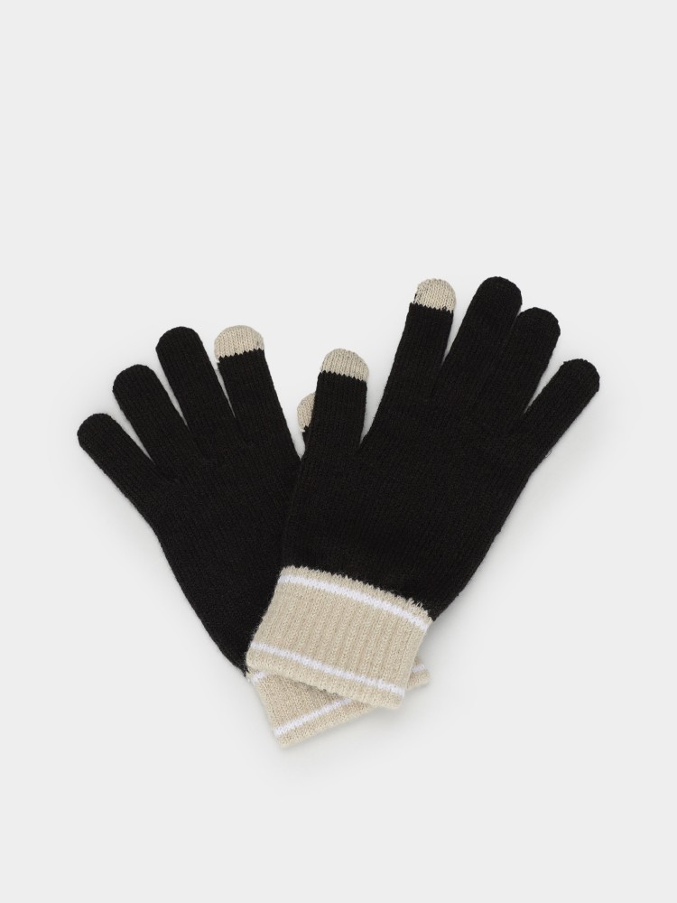 Перчатки  Puma PUMA Knit Gloves черные 04177204 изображение 4
