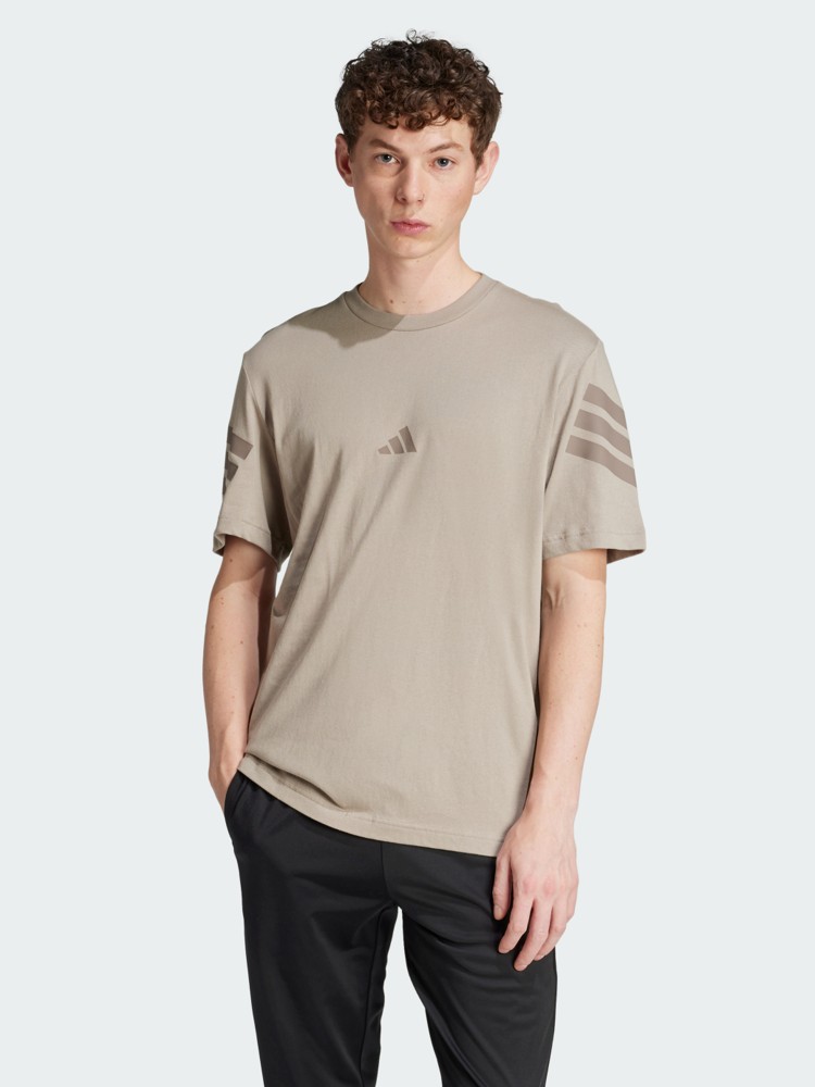 Футболка мужская Adidas M FI 3S REG T бежевая JI8783 изображение 2