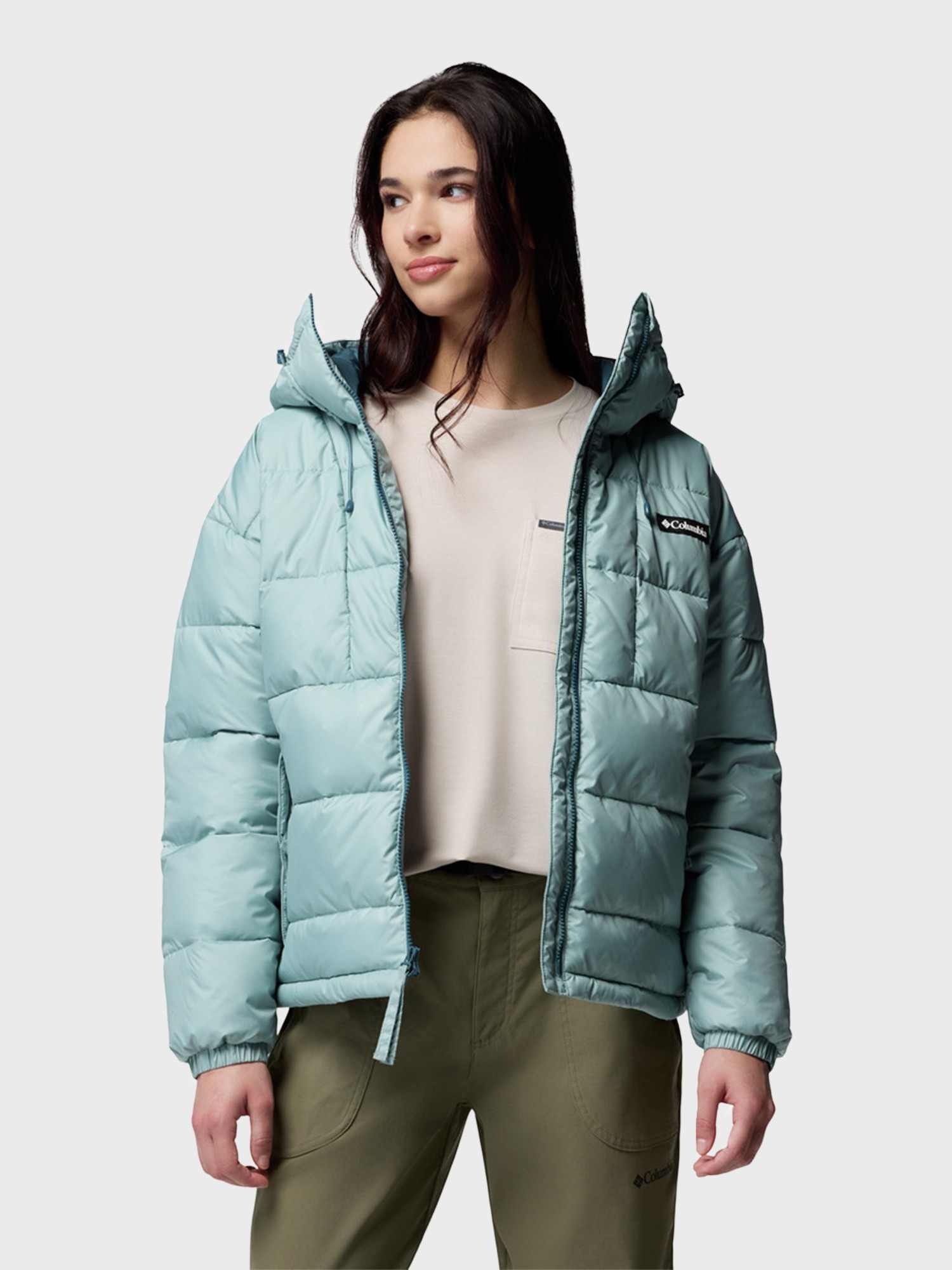 Куртка женская Columbia Pike Lake™ III Hooded Jacket бирюзовая 2133561-461 изображение 4
