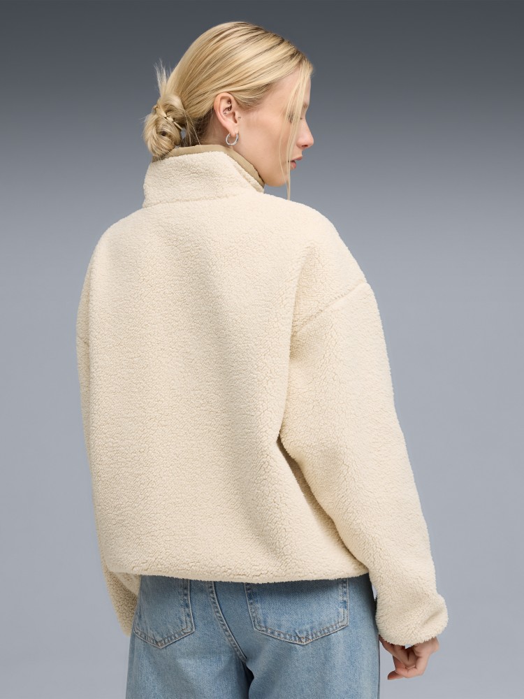 Куртка женская Puma Reversible Sherpa Jacket бежевая 68838687 изображение 3
