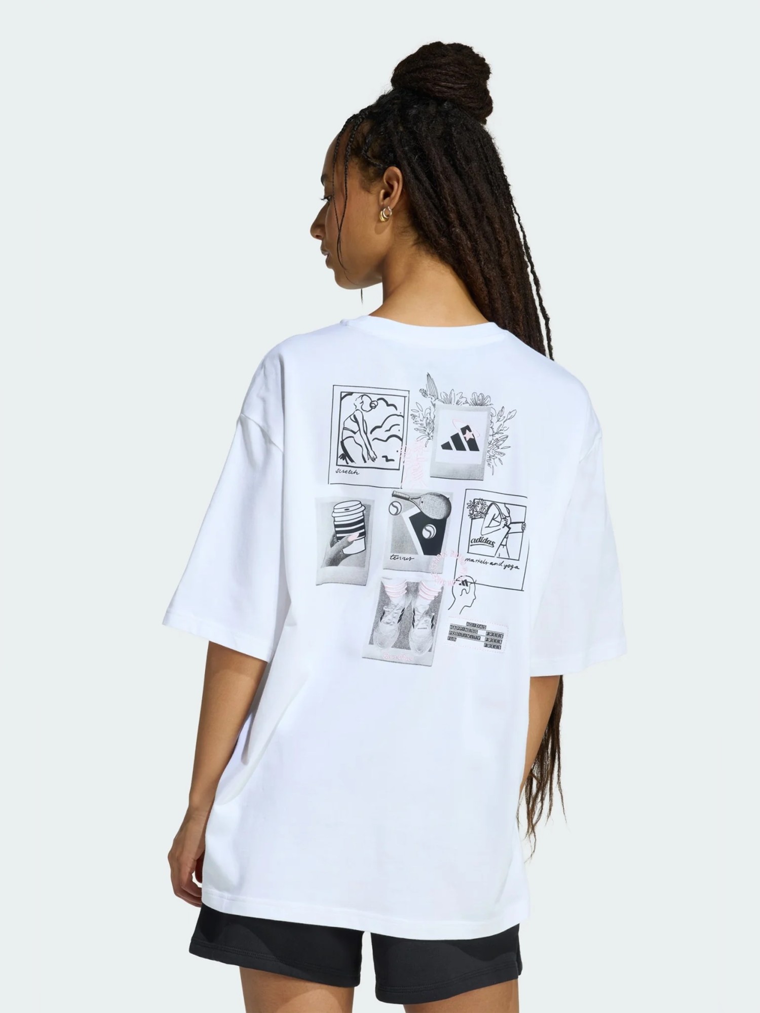 Футболка женская Adidas W MINI OS T белая KA5086 изображение 3