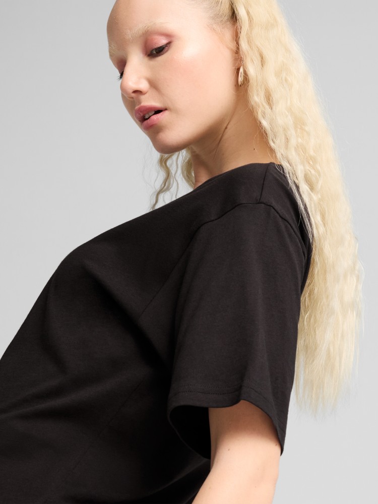 Футболка женская Puma ESS Relaxed Tee черная 68497101 изображение 4