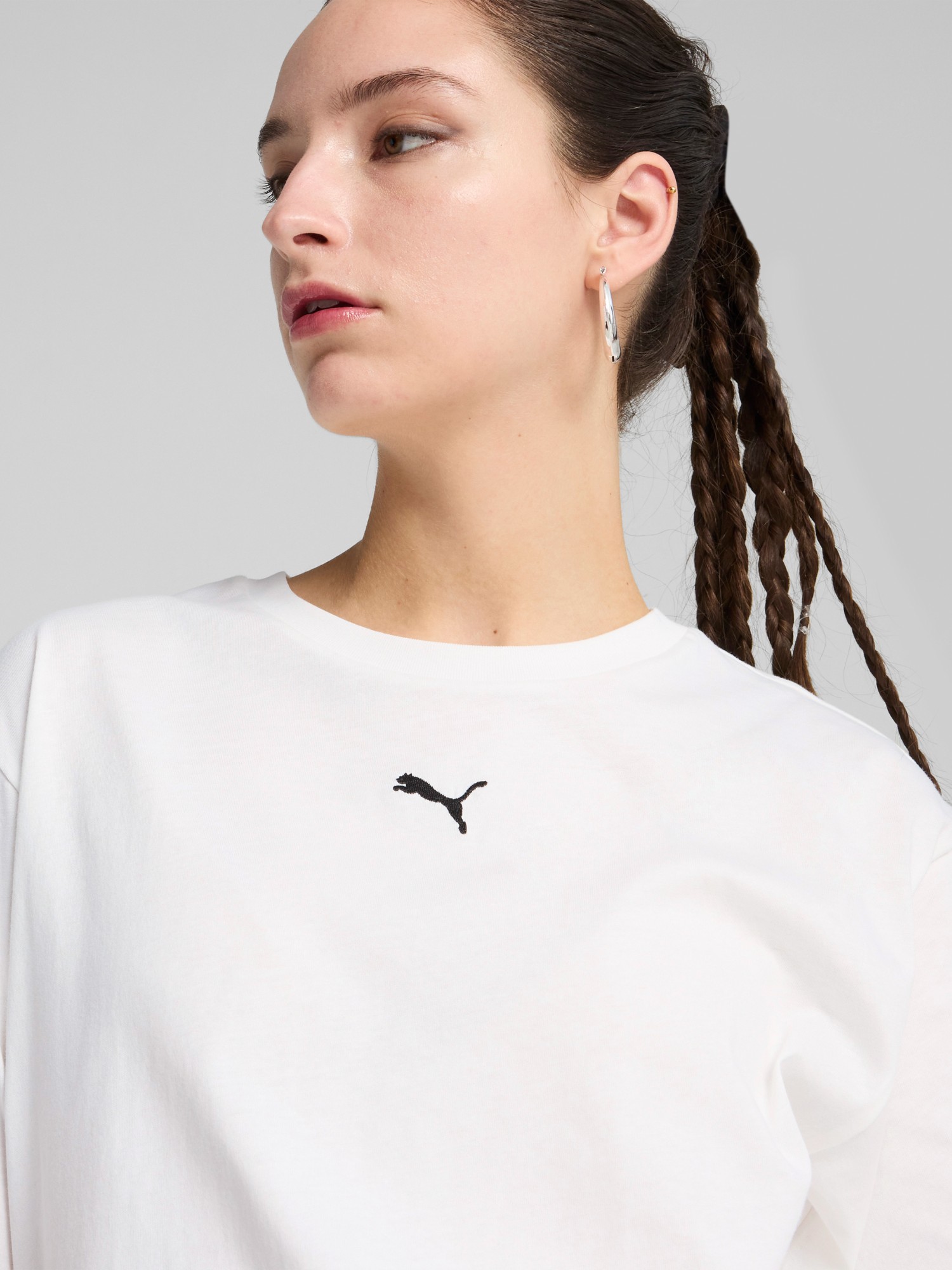 Футболка женская Puma ESS Relaxed Tee белая 68497102 изображение 6