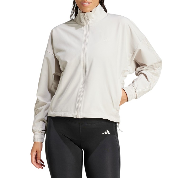Толстовка женская Adidas PACER W JACKET бежевая JP4343 изображение 1