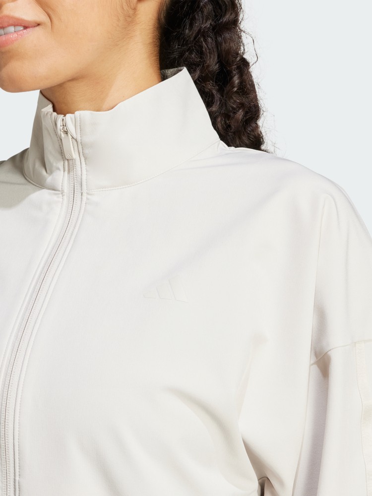 Толстовка женская Adidas PACER W JACKET бежевая JP4343 изображение 4