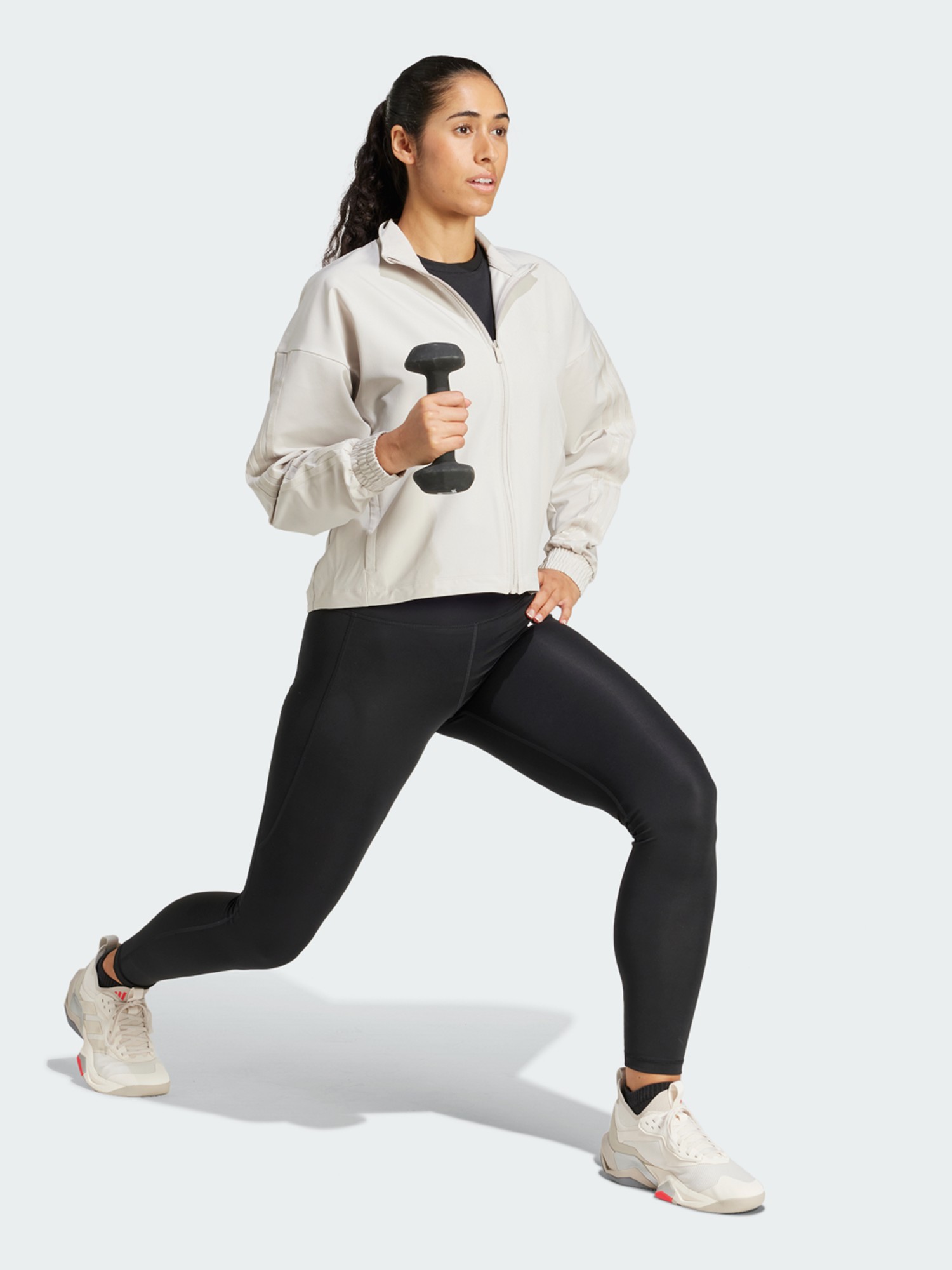 Толстовка женская Adidas PACER W JACKET бежевая JP4343 изображение 6