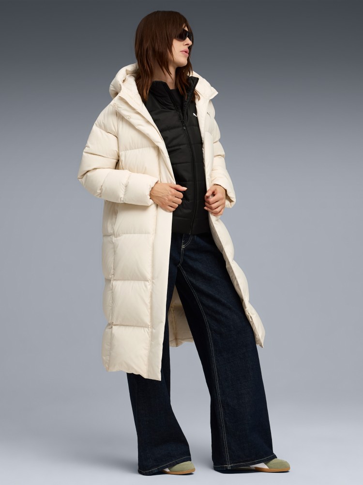 Куртка женская Puma Hooded Down Puffer Coat молочная 68839087 изображение 3