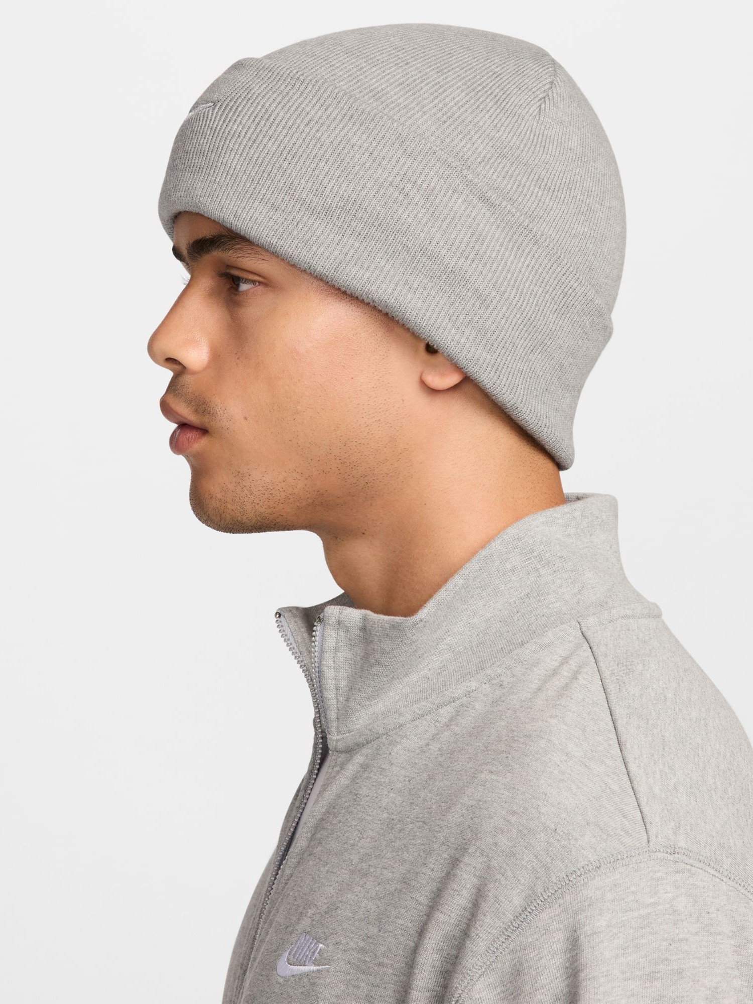 Шапка  Nike U NK PEAK BEANIE TC SWSH F24 L серая HF0187-063 изображение 4