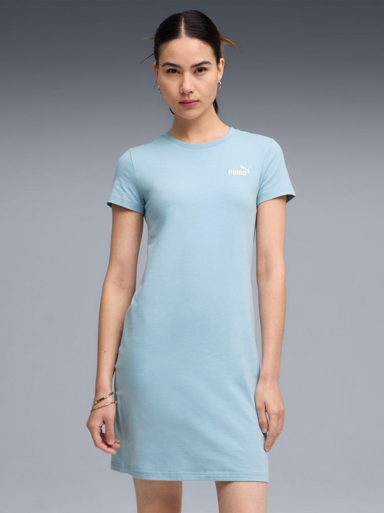 Платье женское Puma ESS Small No. 1 Logo Slim Dress голубое 68497447 изображение 2