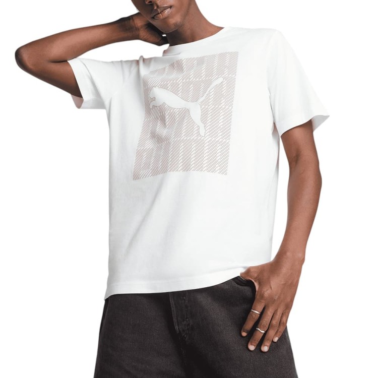 Футболка мужская Puma GRAPHICS Puma Wording Tee белая 68482502 изображение 1