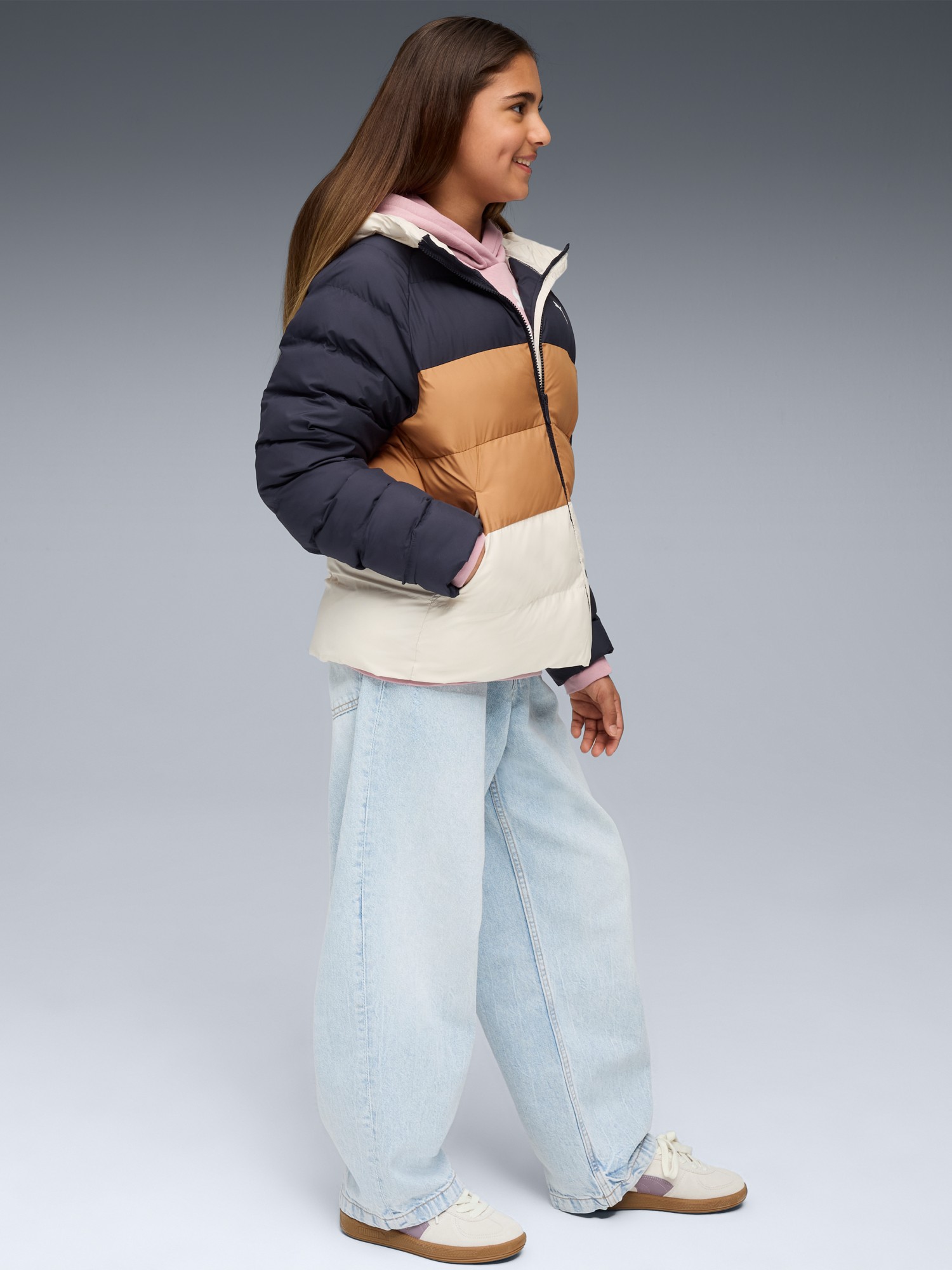 Куртка детская Puma Synthetic Hooded Puffer Jckt темно-синяя 68840416 изображение 4