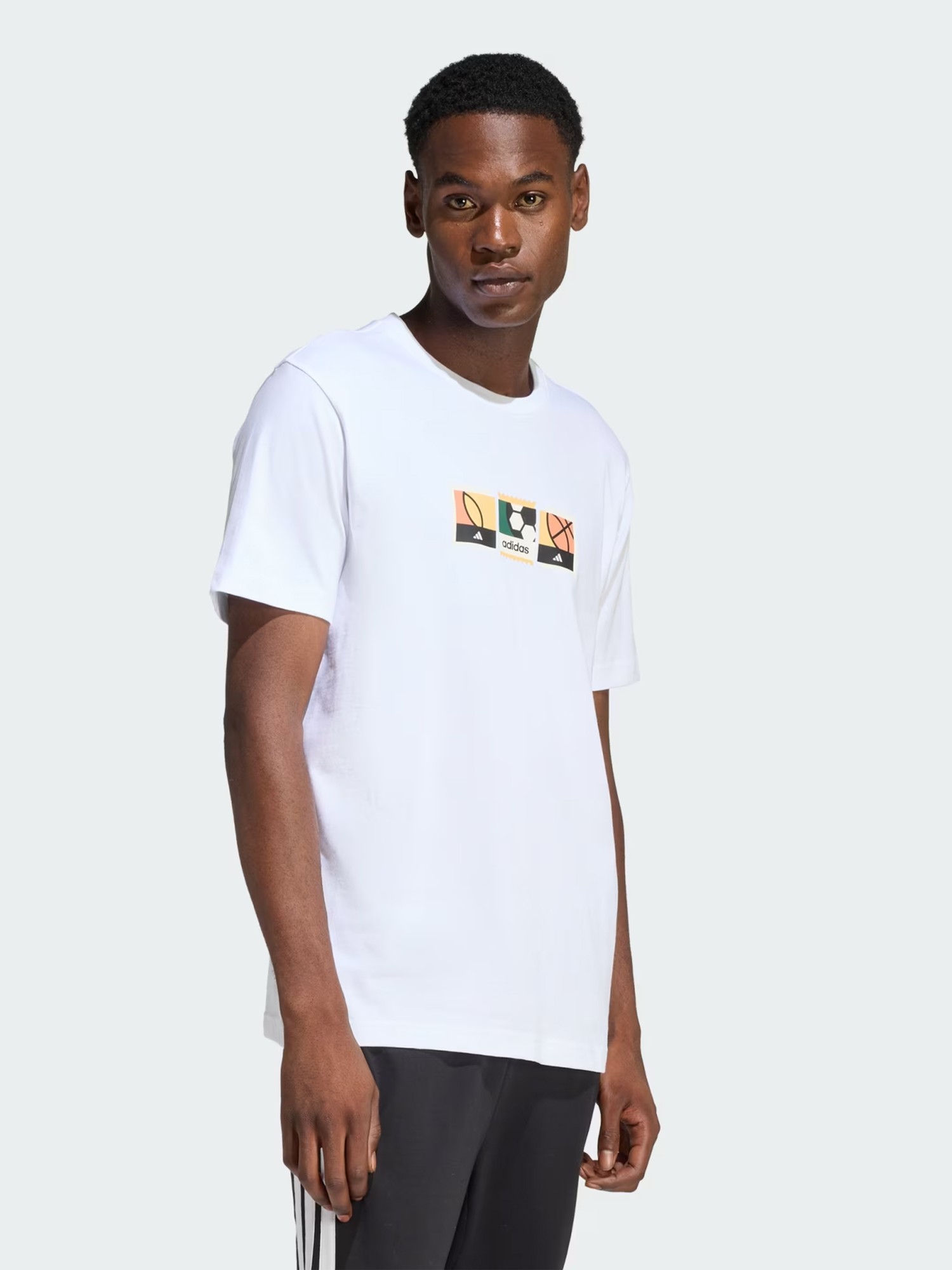 Футболка мужская Adidas M MOS STAMPS T белая KB2509 изображение 2