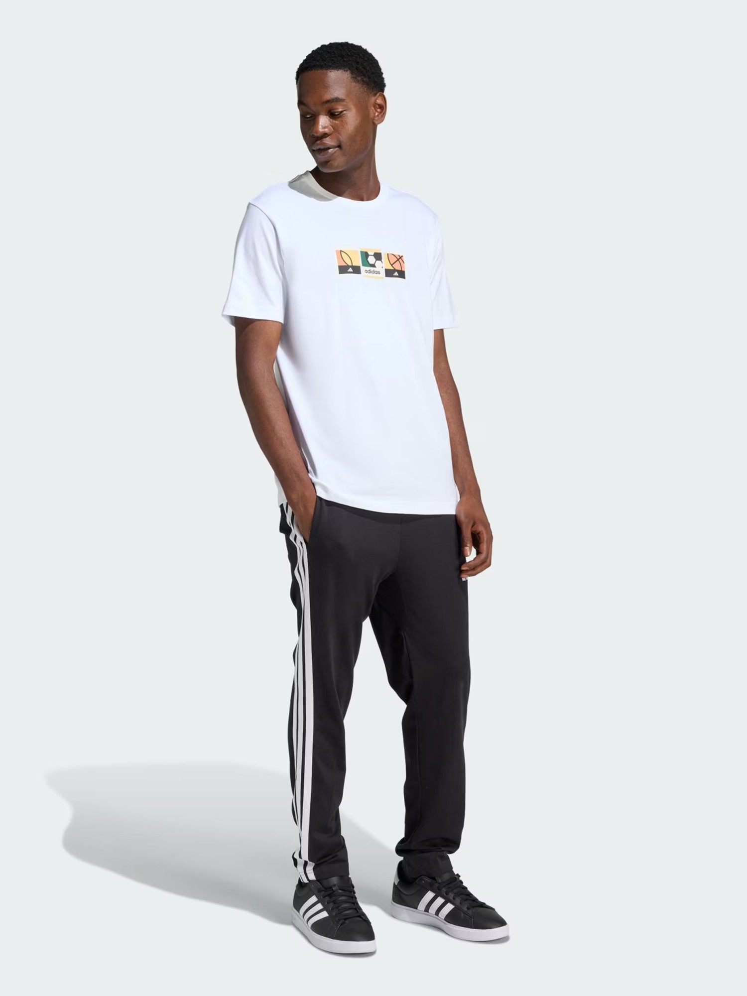 Футболка мужская Adidas M MOS STAMPS T белая KB2509 изображение 6