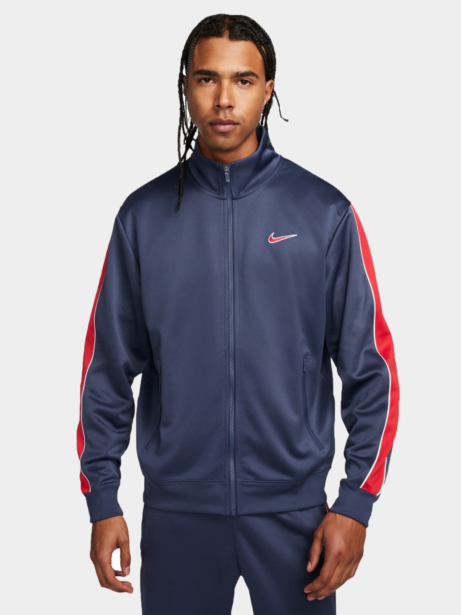 Толстовка мужская Nike M NSW SP PK TRACKTOP серая FN0257-437 изображение 4