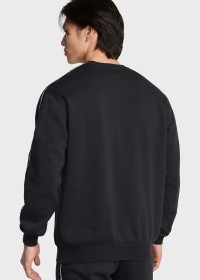 Толстовка мужская Under Armour UA Icon Fleece Crew Taping черная 1389357-001 изображение 3
