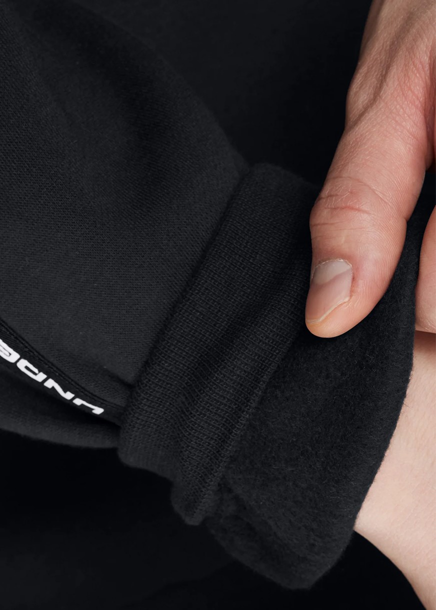 Толстовка мужская Under Armour UA Icon Fleece Crew Taping черная 1389357-001 изображение 4