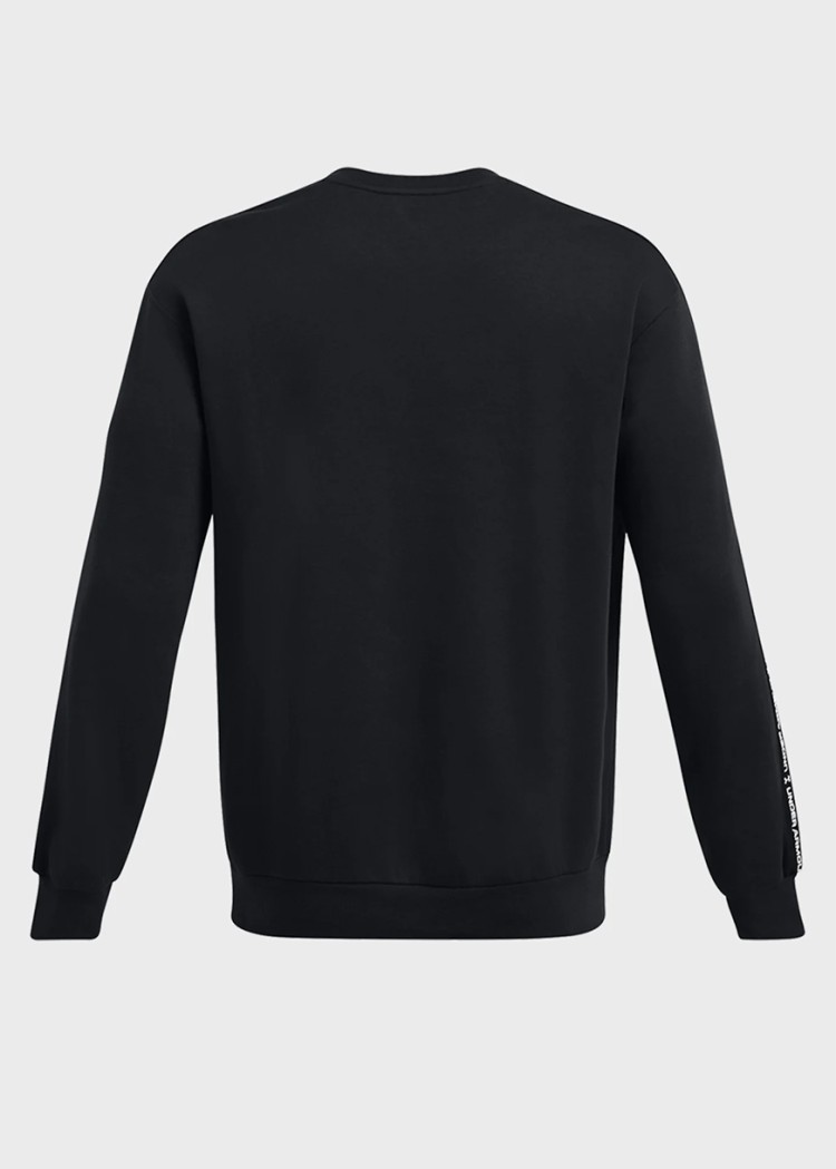 Толстовка мужская Under Armour UA Icon Fleece Crew Taping черная 1389357-001 изображение 6